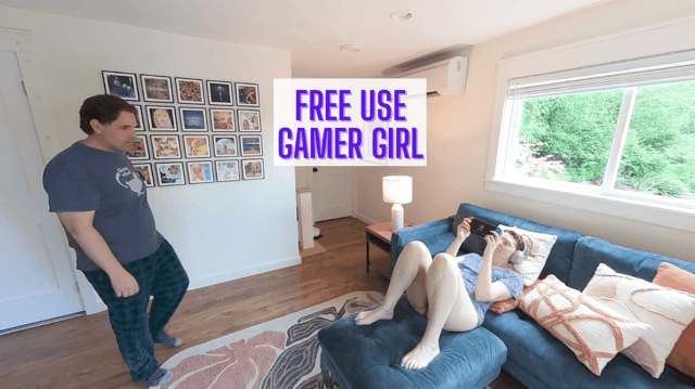 Jess Toyst plays a gamer girlfriend in this POV VR video featuring close up shots of her touching her tits during vaginal sex.