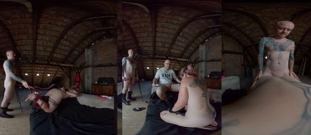 Vexxy Bliss performs oral sex in a VR POV scene as a European red head with Romanian features.