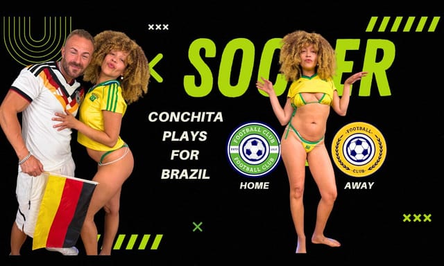 Hot Football Playoff Between Brazil and Germany