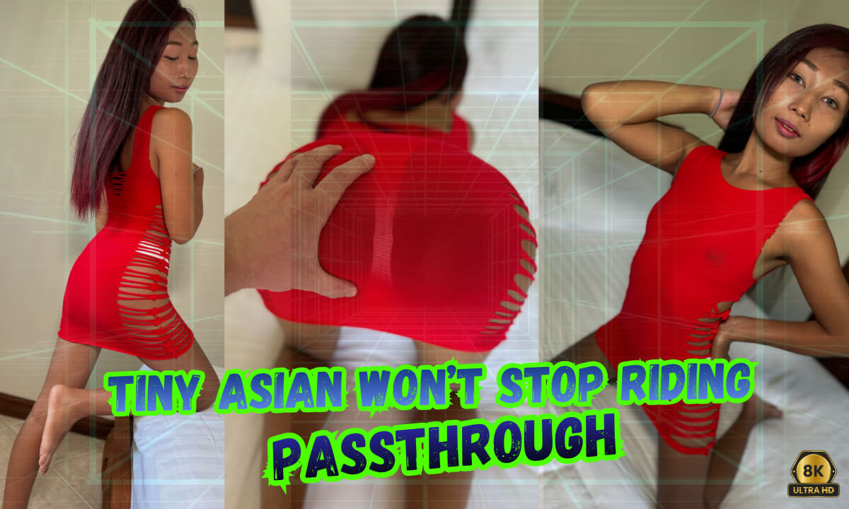 Tiny Asian Won’t Stop Riding in VR [Passthrough]