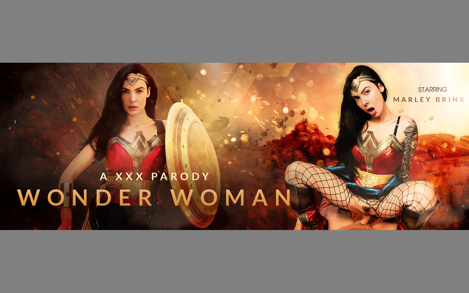 Wonder Woman (A XXX Parody) - Marley Brinx Cosplay Porn