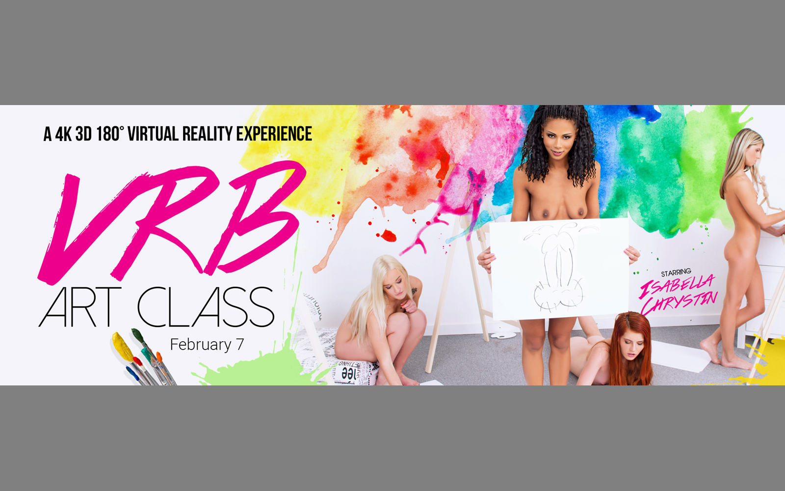 VRB Art Class - Fucking Horny Ebony Isabella Chrystin