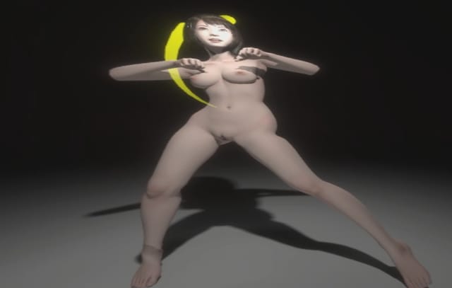 CGI cartoon woman dancing in VR180 stereo 3D demo with binaural sound and 4K resolution by AlloyStorm