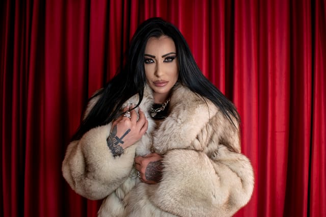 Mistress Kennya solo POV VR video in 4K resolution featuring fetish roleplay and punishment scenarios in a studio setting.