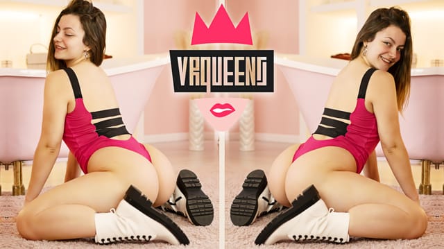 Alisha VRQueens twerking solo in a softcore VR POV scene with bubble butt focus and 60fps smooth motion