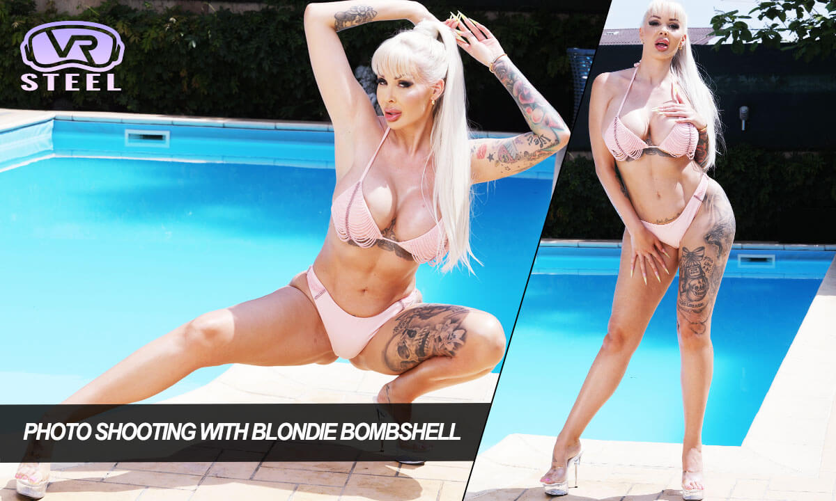 Photo Shooting with Blondie Bombshell — Titus Steel VR porn scene