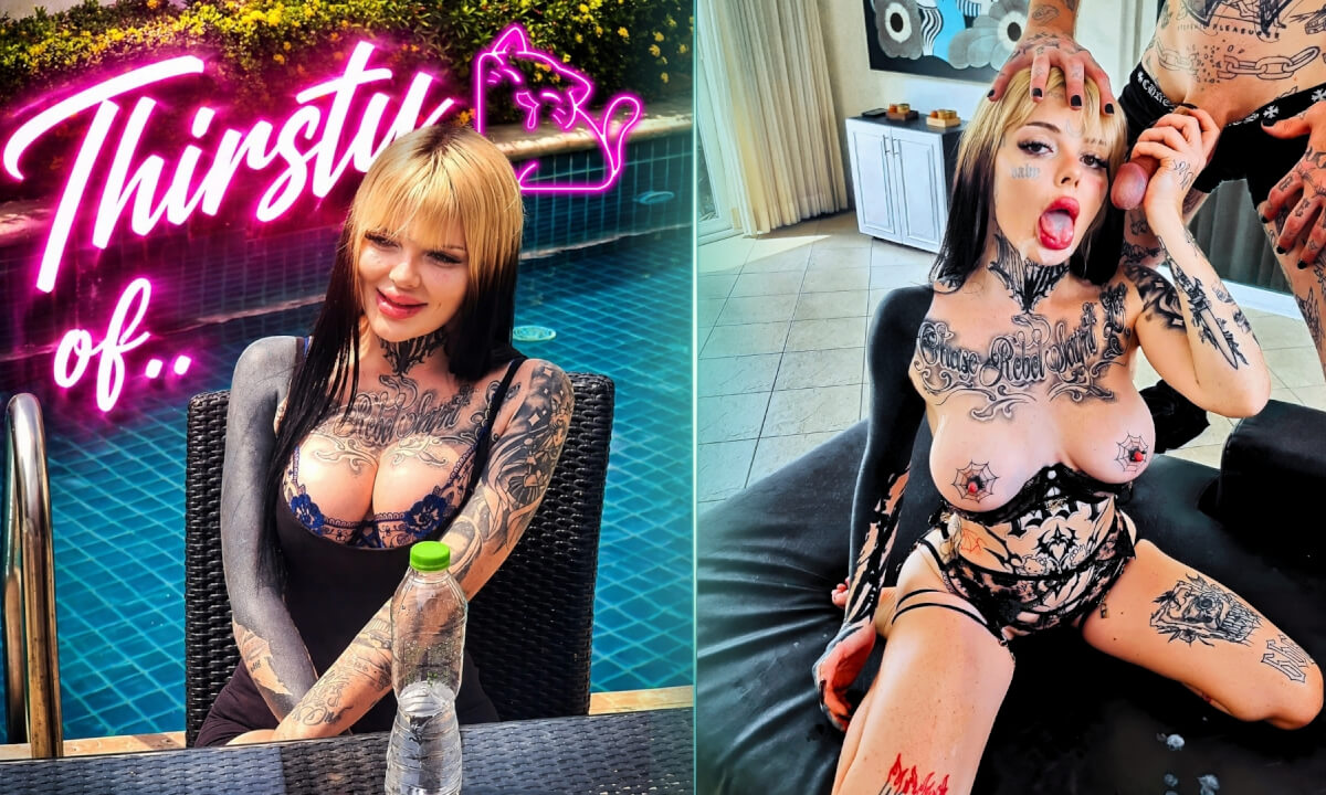 Thirsty Inked Street Girl Invited for a Hardcore VR Casting Couch Fuck - Tattooed White Girl Drained My Balls