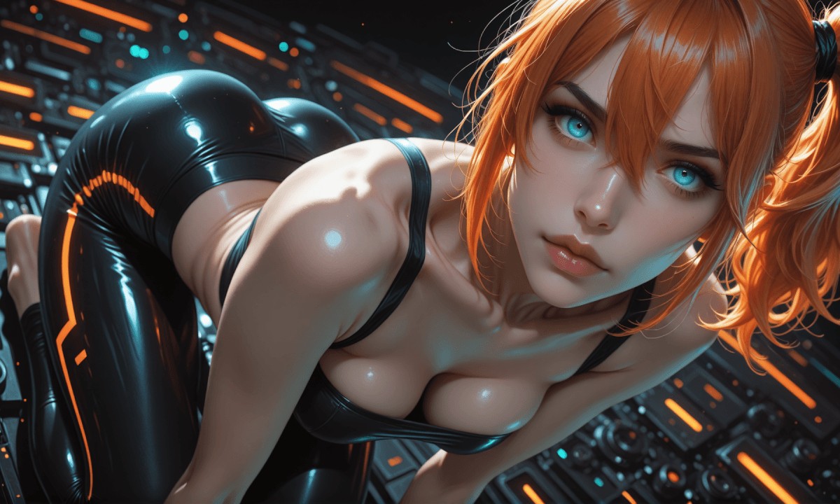 Orange Heat In Liquid Black